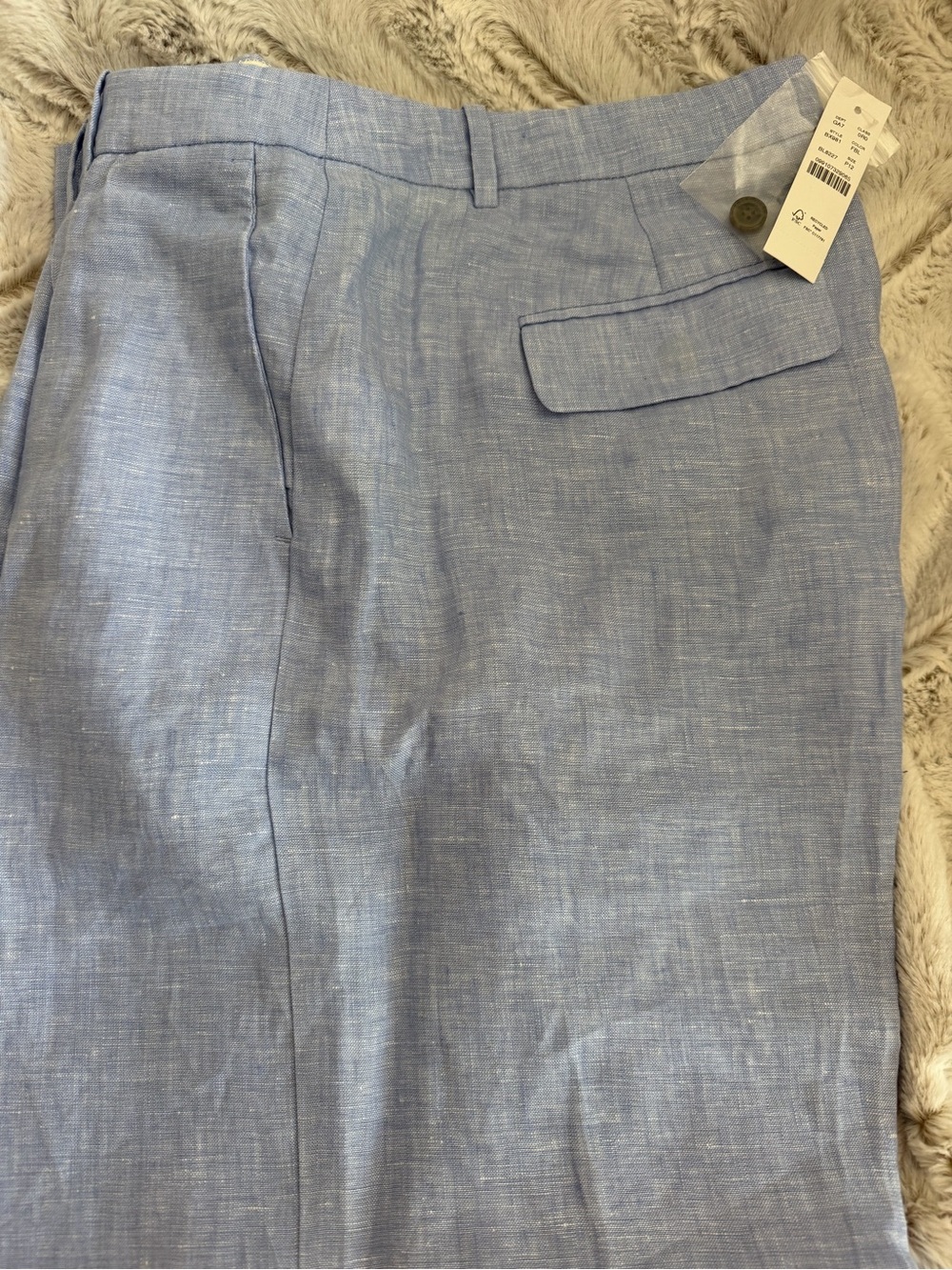 J. Crew Wide-Leg Linen-Blend Pants in Light Blue